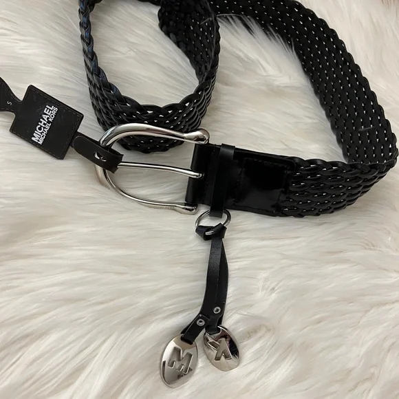 Michael Kors Navy and Black Braided Belt - Picture 2 of 8